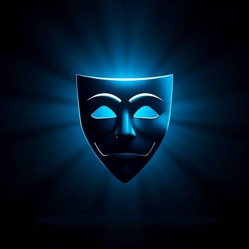 Logo de l'Acad√©mie d'Art Dramatique Lumi√®re, repr√©sentant un masque de th√©√¢tre stylis√©.
