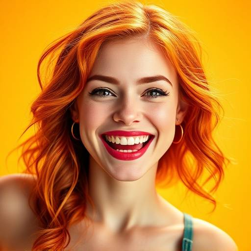 Portrait d'Am√©lie Rousseau, une jeune femme √©nergique aux cheveux roux, posant avec un sourire communicatif